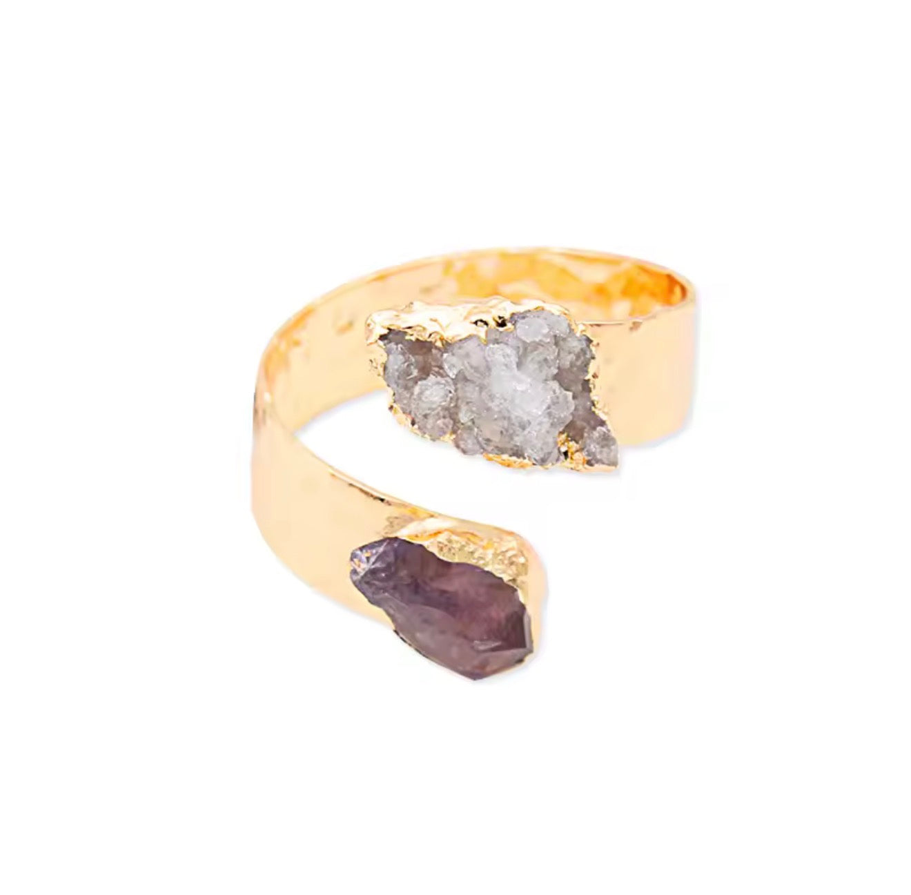 Crystal Quartz & Amethyst Ring