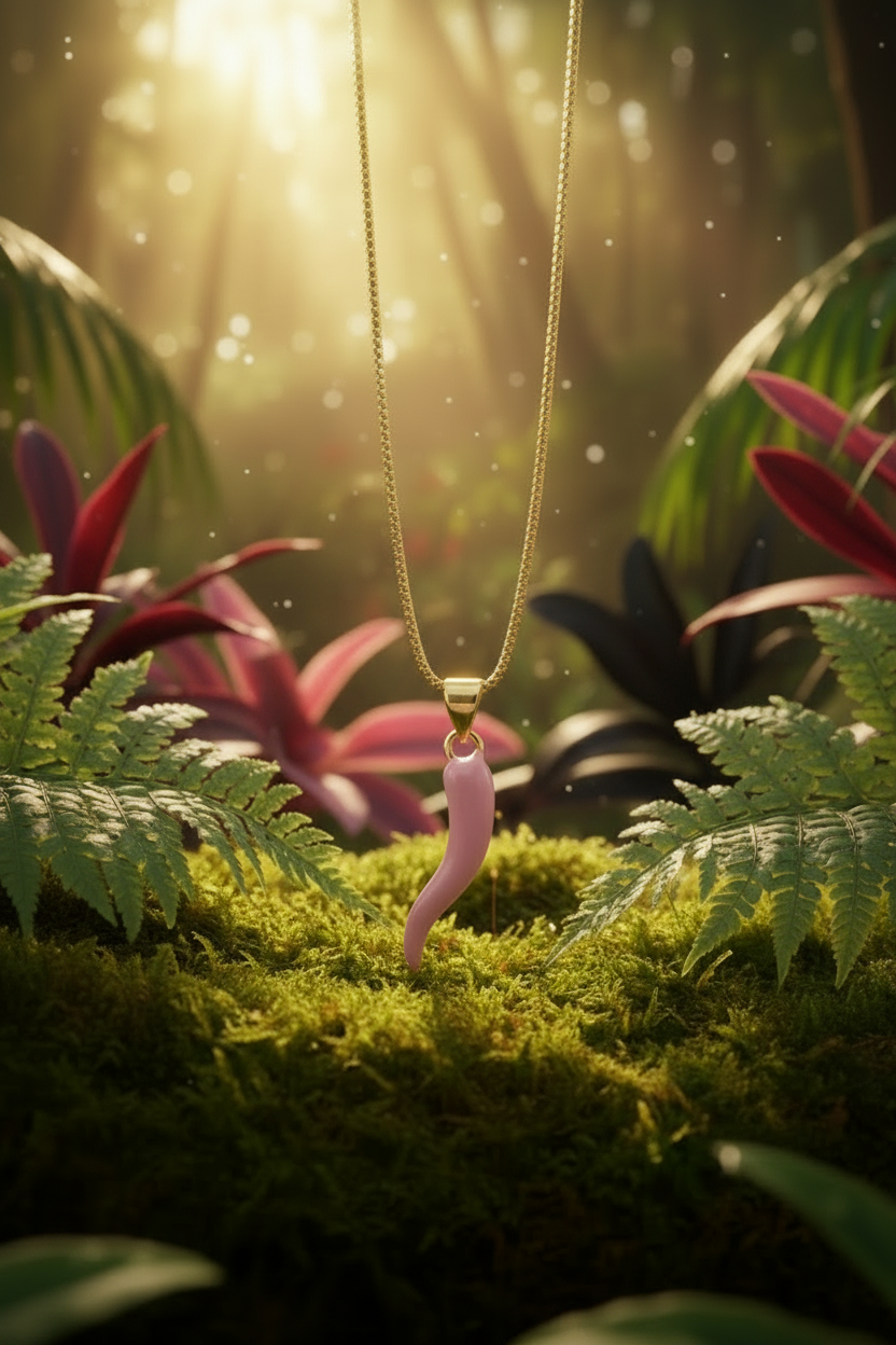 Chili Charm - Rainforest Golden Hour with Red Pink Black