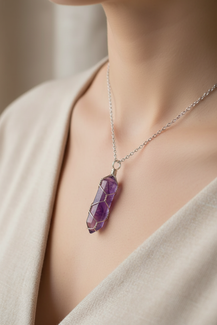 Lifestyle Worn - Hexagonal Pendant